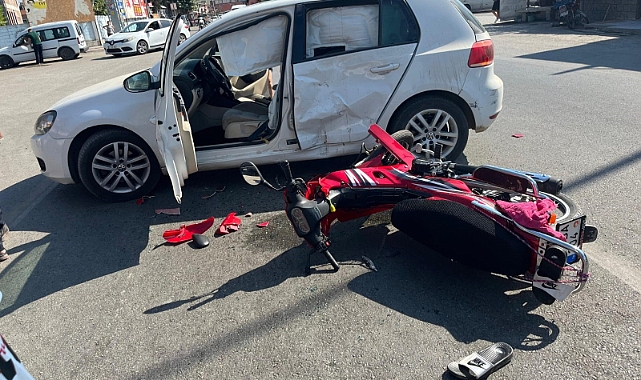 Hatay'da otomobil ile motosiklet çarpıştı: 2 yaralı