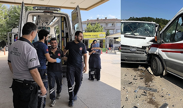 Katliam gibi kaza: 2 ambulans kamyonet ile çarpıştı, 7 kişi yaralandı
