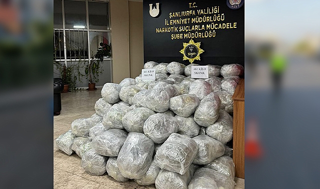 Şanlıurfa'da şüpheli araçtan 461 kilo skunk maddesi çıktı