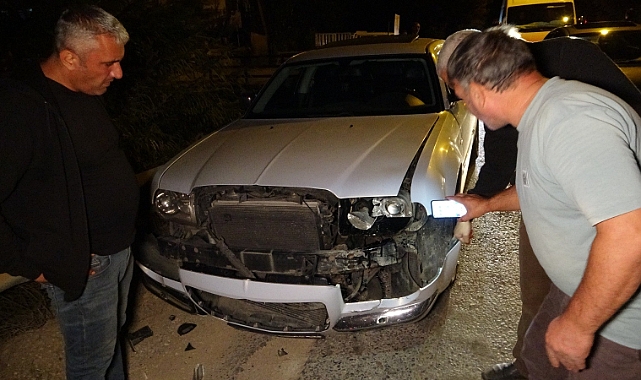 14 yaşındaki çocuğun kullandığı otomobil motosikletle çarpıştı: Yaralılar var