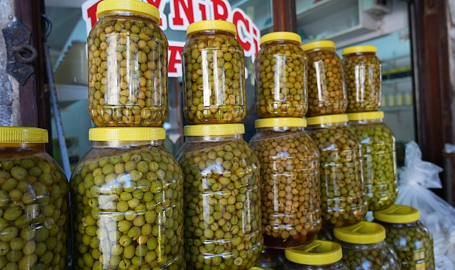 Gaziantep'te yeşil zeytinler tezgaha indi