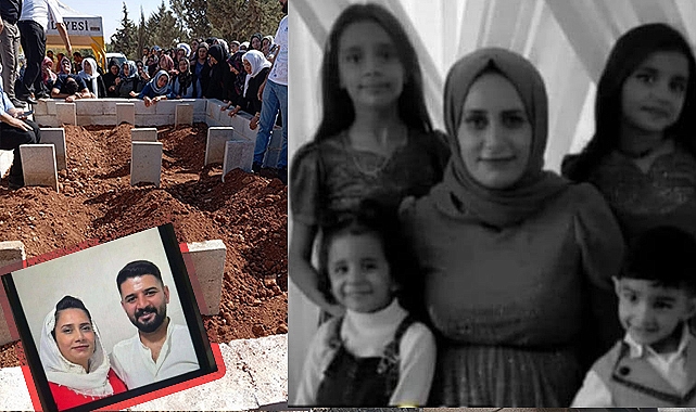 Günün en acı karesi: Baba, anne ve 4 çocuk yan yana defnedildi