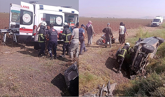 Otomobil şarampole devrildi: 4 yaralı