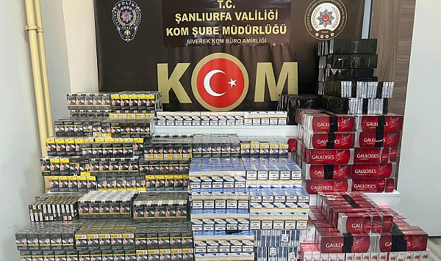 Siverek’te binlerce kaçak sigara ele geçirildi
