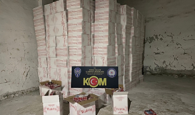 Adana'da kaçak makaron ile tütün ele geçirildi