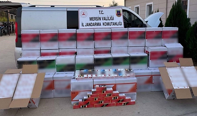 Mersin'de 620 bin adet makaron ele geçirildi