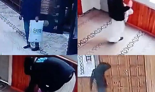 Mersin'de gece saklandığı camide kadın kılığına giren şahıs hırsızlık yaptı!