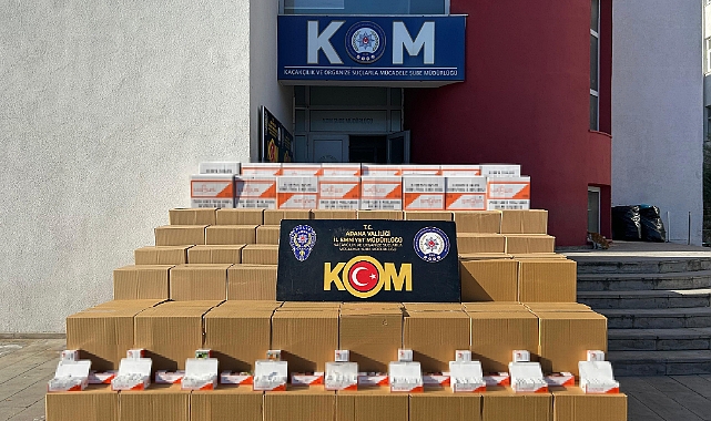 Adana’da 2 milyon 350 bin gümrük kaçağı makaron ele geçirildi