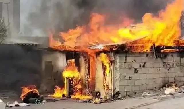 Mersin'de 6 kişilik ailenin yaşadığı ev alev alev yandı