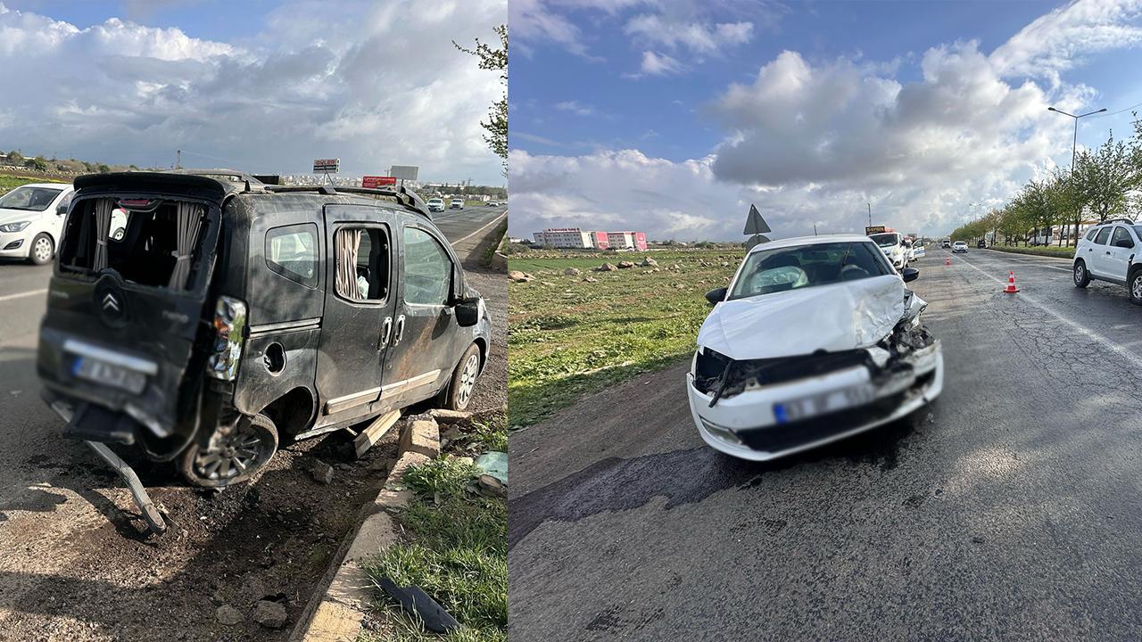 Siverek'te iki araç çarpıştı! 1 yaralı