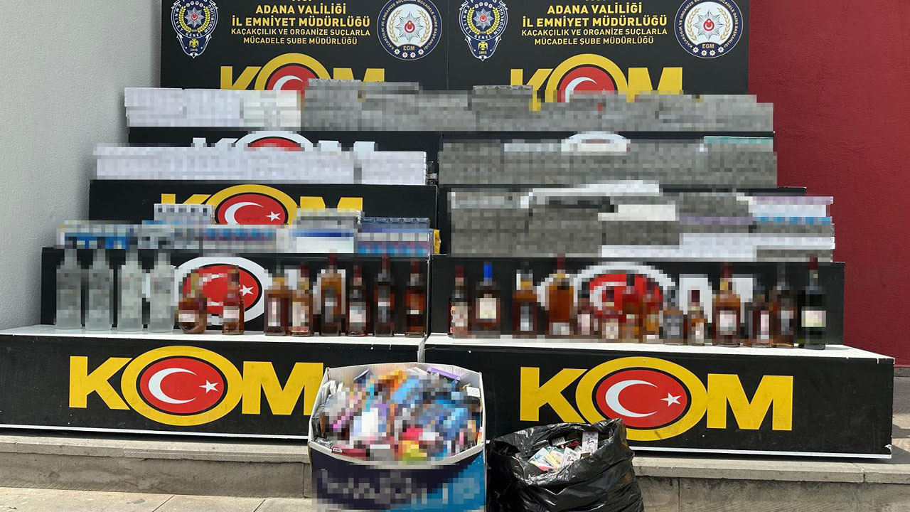 Adana'da 10 milyonluk kaçakçılık operasyonu: 7 gözaltı