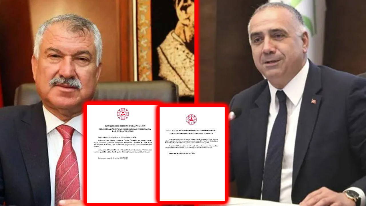 Zeydan Karalar ve Ahmet Şahin Görevden Uzaklaştırıldı