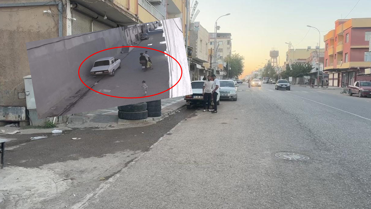 Şanlıurfa’da anne ve babasından kaçan çocuğa otomobil çarptı: O anlar kamerada