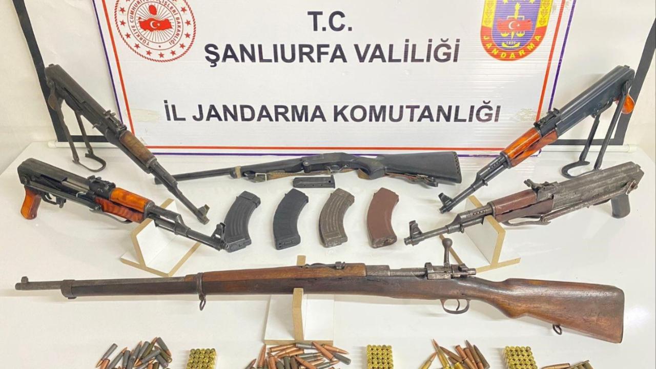Siverek'te çok sayıda silah ele geçirildi