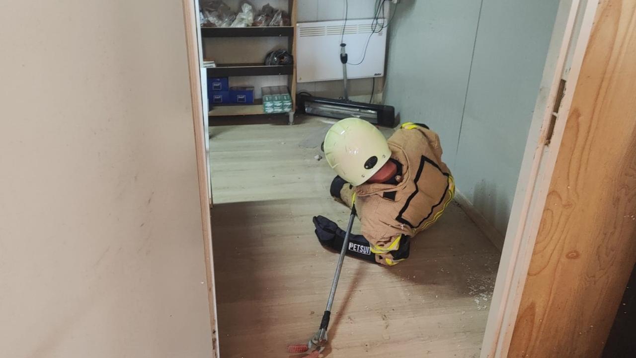 İş yerine giren yılan paniğe neden oldu