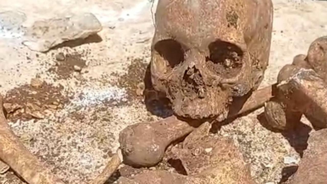 Malatya'da temel kazısında insan kemikleri bulundu